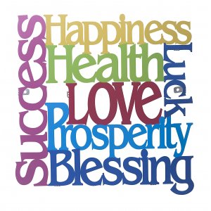 Colorful Wall Plaque with Blessing Words in English - Dorit Judaica