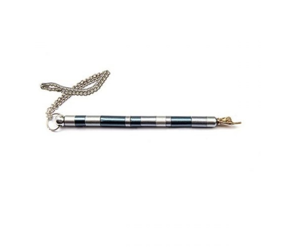 Anodized Aluminum Torah Pointer with Multiple Rings, Gray - Yair Emanuel