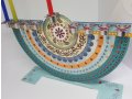 Arc Chanukah Menorah with Colorful Pomegranates, for Candles or Oil - Dorit Judaica