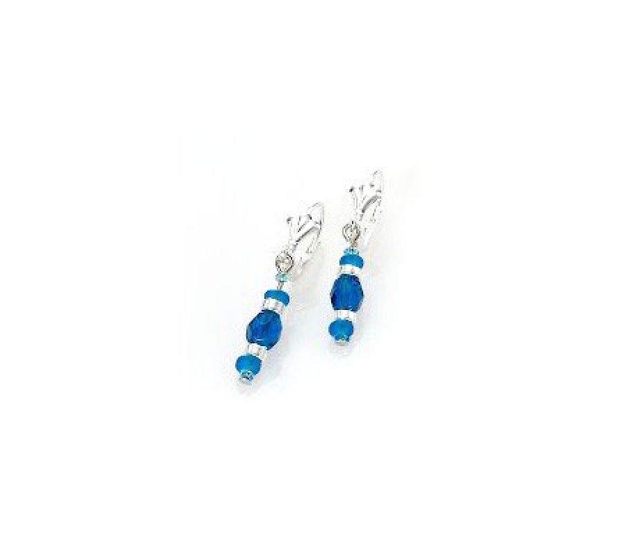 Blue Crystal Earrings - Edita