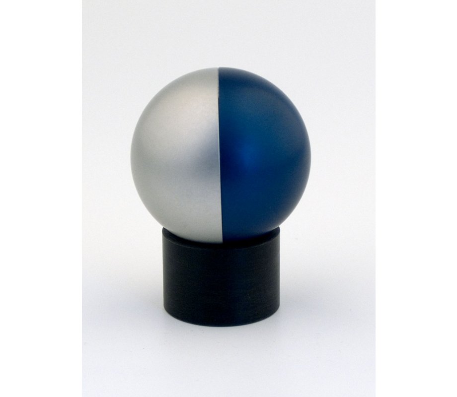 Blue Travelling Aluminum Shabbat Candlesticks Ball Series by Agayof