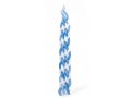 Blue and White Handcrafted Paraffin Wax Braided Havdalah Candle