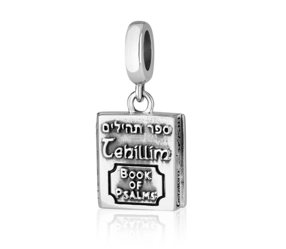 Bracelet Charm, Book of Psalms Sefer Tehillim - Sterling Silver