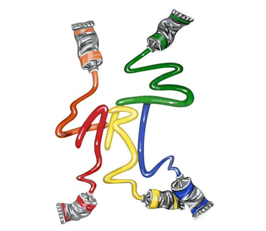 Brushes and Paint Free Standing or Wall Decoration - Art by David Gerstein