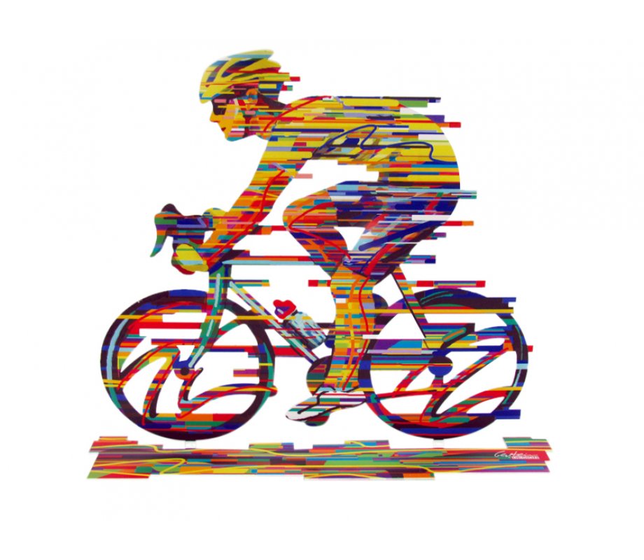 Champion Free Standing Double Sided Bicycle Sculpture - David Gerstein