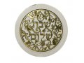 Compact Travelling Candlesticks with Cutout Pomegranates, Gold - Yair Emanuel