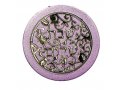 Compact Travelling Candlesticks with Cutout Pomegranates, Purple - Yair Emanuel