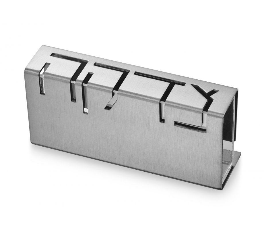 Contemporary Anodized Aluminum Charity Tzedakah Box, Silver - Adi Sidler