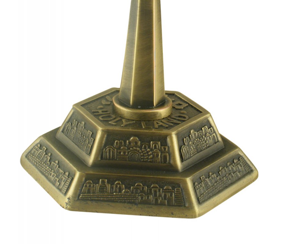 Copper Seven Branch Menorah, Jerusalem Images - Choice 5.3