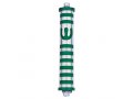 Cylinder Mezuzah Case with Bands and Curving Shin In Dark Colors at 6 Inches - Agayof