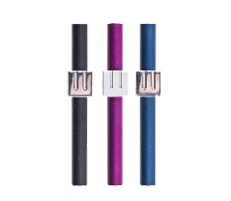 Cylinder Mezuzah Case with Square Shin, Dark Colors at 5