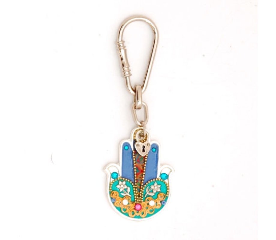 Ester Shahaf Hamsa Flower Key Ring