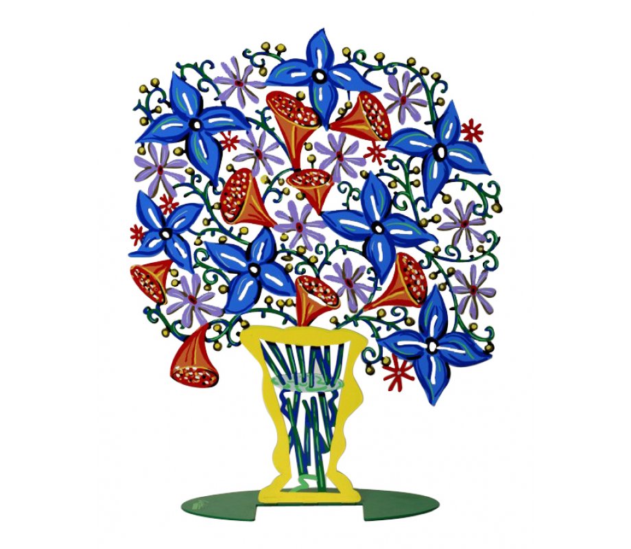 Free Standing Double Sided Flower Vase Sculpture - Bell Bouquet by David Gerstein