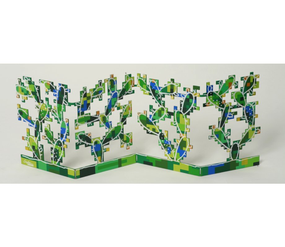 Free Standing Double Sided Sculpture - Digital Cactus by David Gerstein