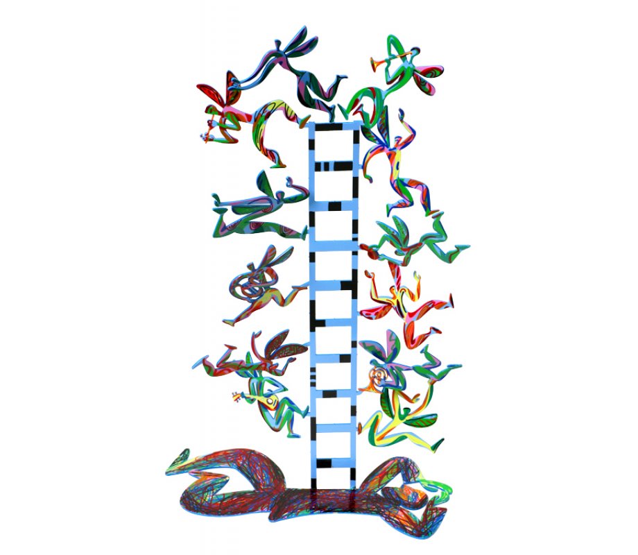 Free Standing Double Sided Sculpture - Jacobs Ladder by David Gerstein