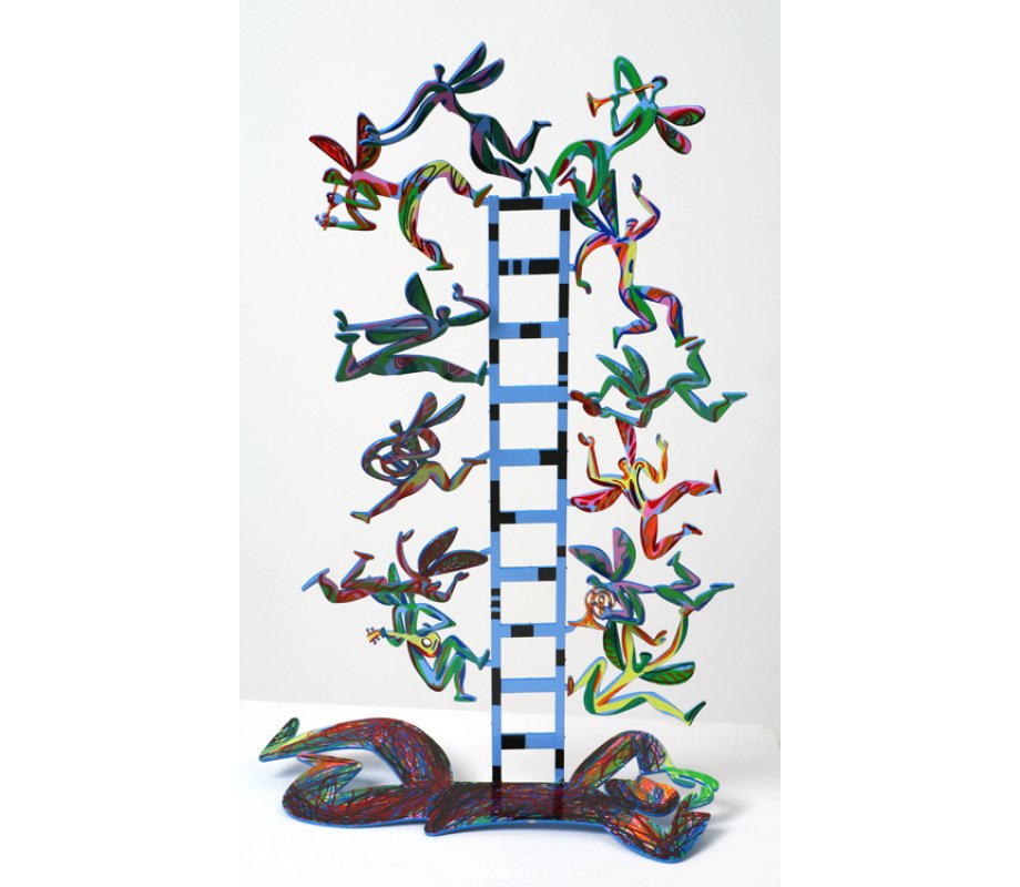 Free Standing Double Sided Sculpture - Jacobs Ladder by David Gerstein