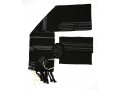 Gabrieli Handwoven Elia Silk Black Tallit Set - Silver Stripes