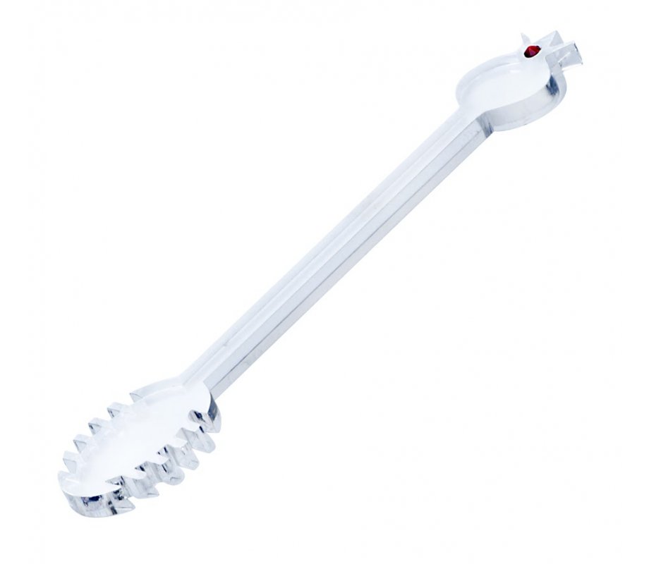 Glass and Stainless Steel Honey Dish with Spoon, Blessing Words - Dorit Judaica