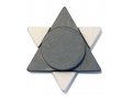 Gray Anodized Aluminum Travel Shabbat Candlesticks, Star of David - Avner Agayof