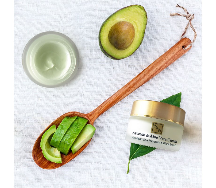 H&B Anti Aging Avocado and Aloe Vera Cream with Oils and Minerals from the Dead Sea
