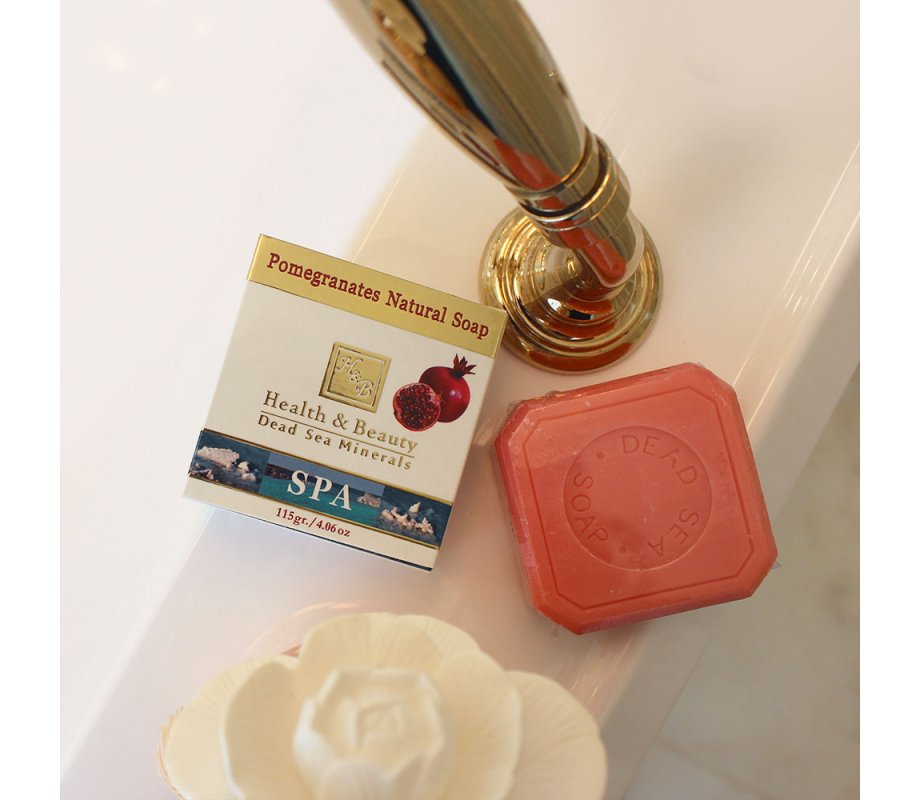 H&B Natural Bar of Soap with Pomegranate Seed Oil and Dead Sea Minerals