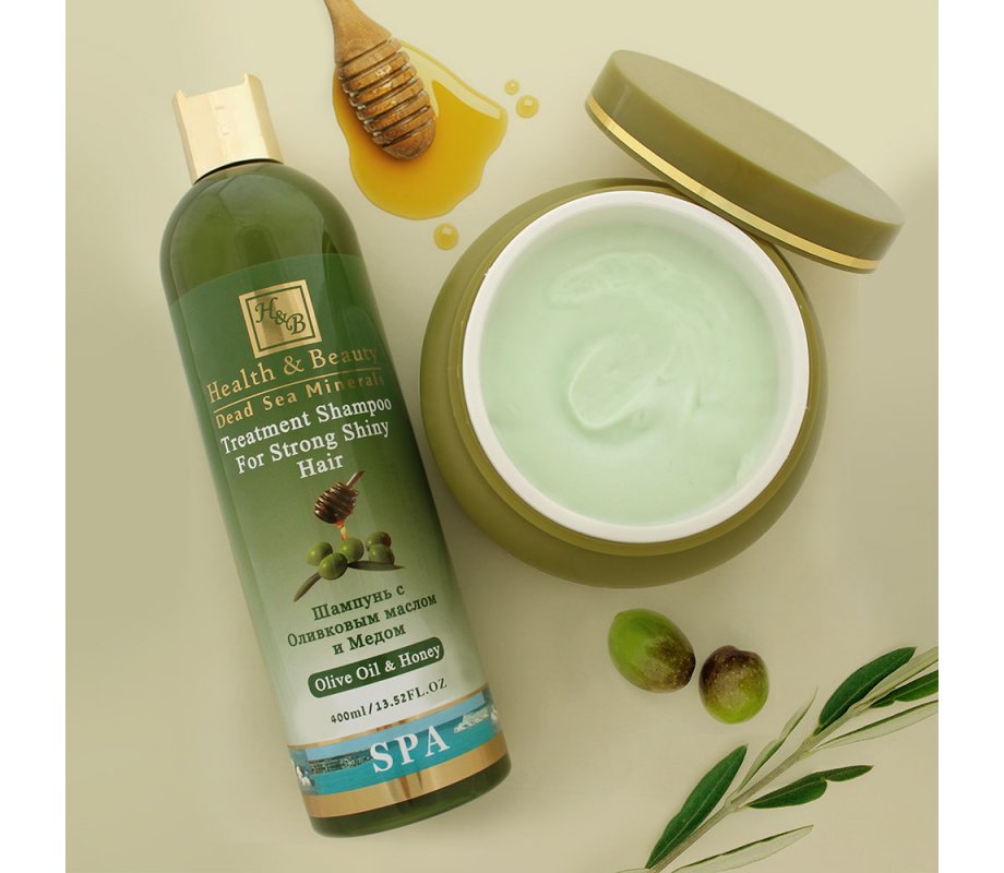 H&B Olive Oil and Honey Treatment Shampoo with Minerals from the Dead Sea