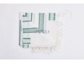 Hallel Wool Tallit Non Slip Prayer Shawl with Green Stripes