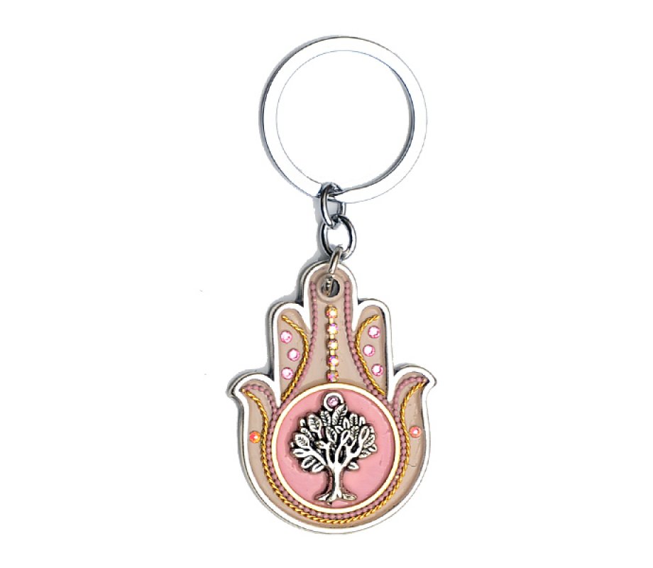 Hamsa Key Ring with Tree of Life - Ester Shahaf
