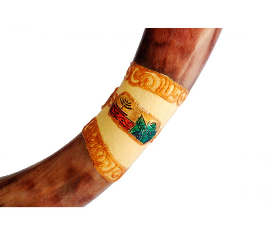 Hand Painted Jerusalem Jumbo Yemenite Shofar