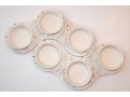 Handcrafted Abstract Passover Seder Plate, White - Graciela Noemi