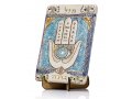 Handcrafted Decorative 24K Gold Decorated Plaque, Hamsa Symbols - Art in Clay