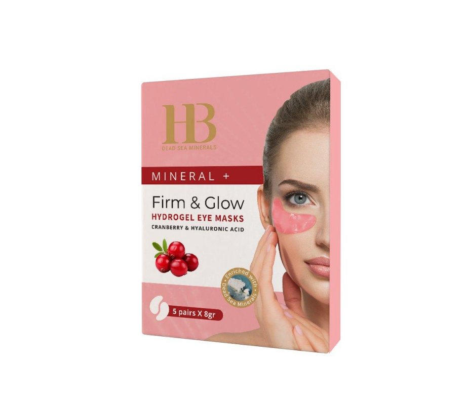 Hydrogel Eye Mask for Firm and Glowing Eye Skin, 5 Sets - H & B Cucumber or Cranberry