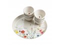 Israel Museum Colorful Floral Design Seder Plate with Six Matching Dishes