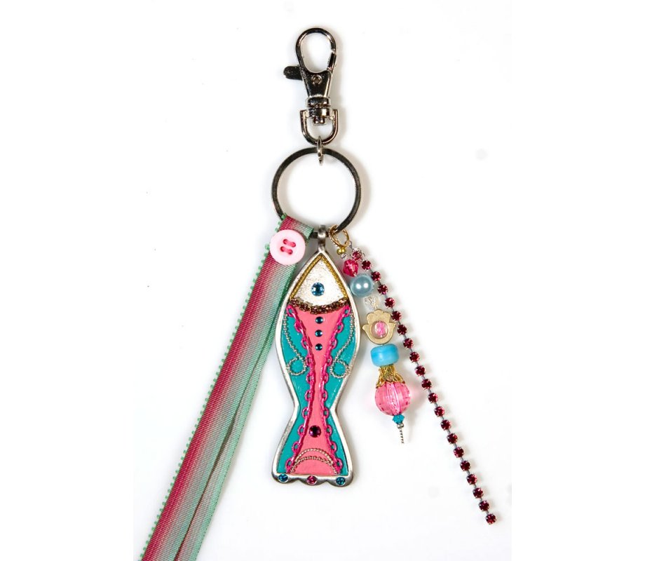 Keychain by Ester Shahaf - Pink Fish Design