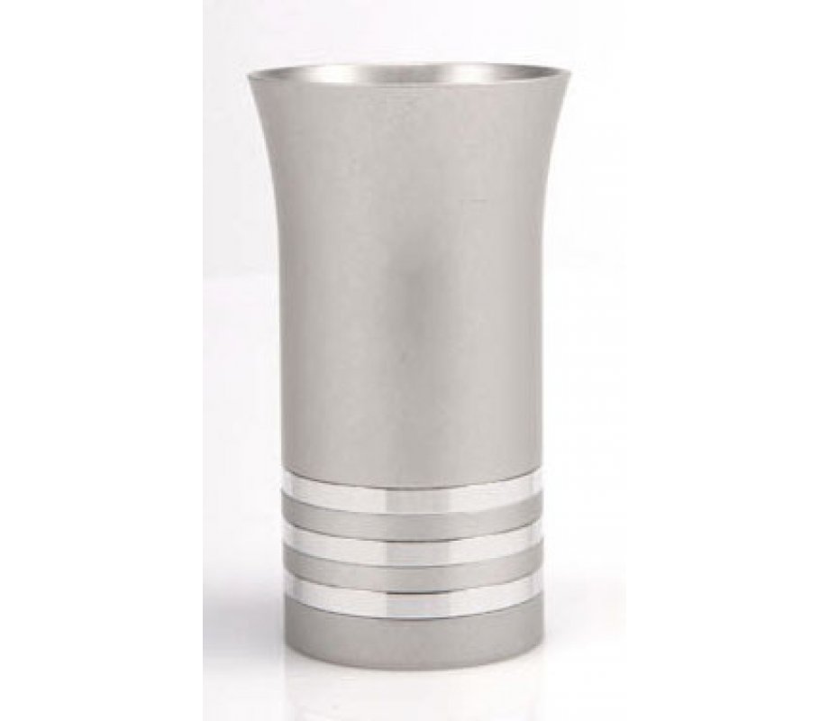 Kiddush Cup with Gray Stripe - Agayof