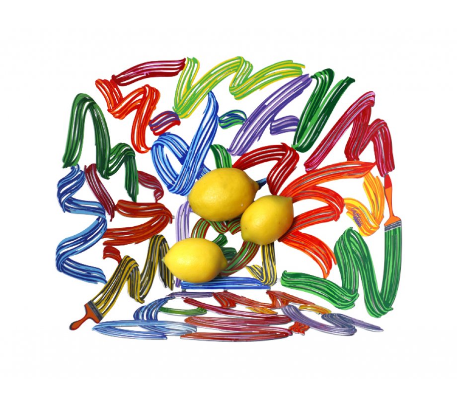 Laser Cut Fruit Bowl or Wall Decoration - Brush Strokes by David Gerstein