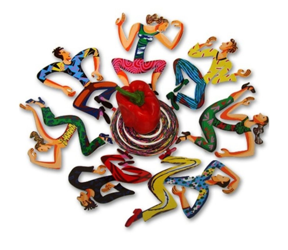 Laser Cut Fruit Bowl or Wall Decoration Figures - Disco Dancers by David Gerstein
