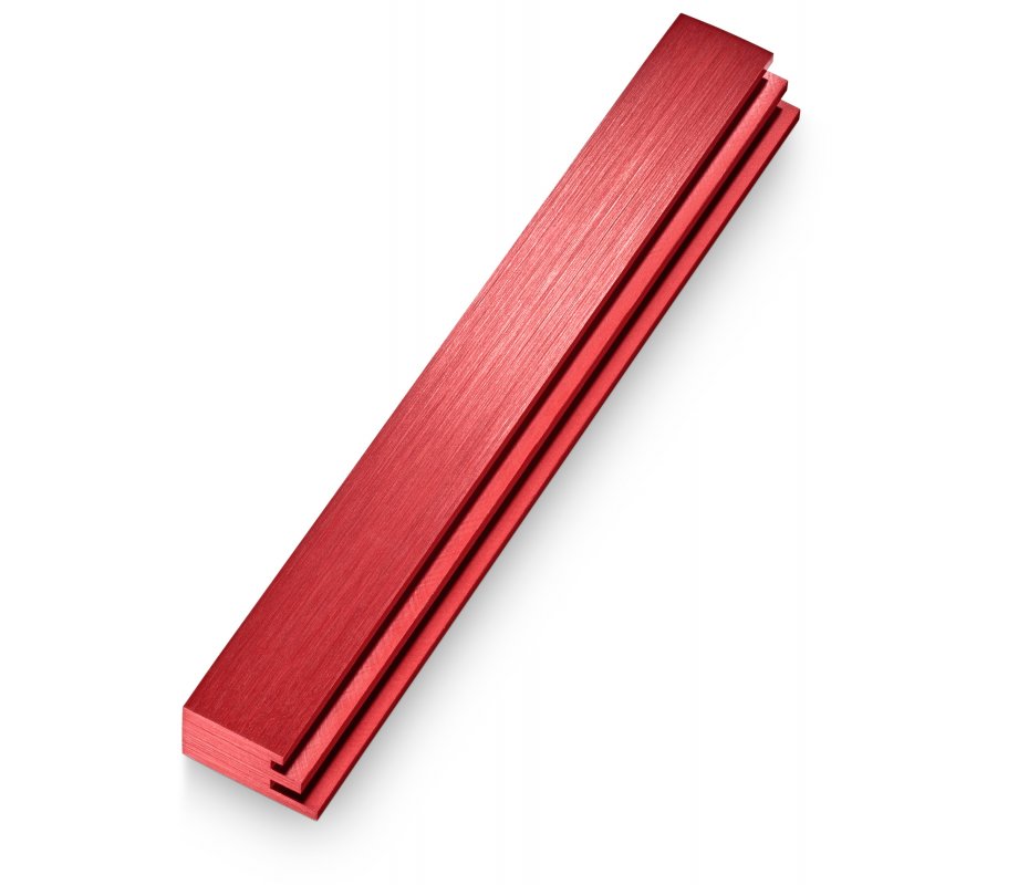 Laser Cut Steps Design Maroon Mezuzah Case by Adi Sidler