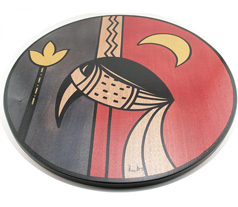 Lazy Susan, Colorful Tuco Bird on Moonlit Night - Kakadu Art
