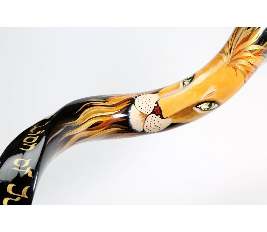 Lion of Judah Hand Painted Yemenite Shofar
