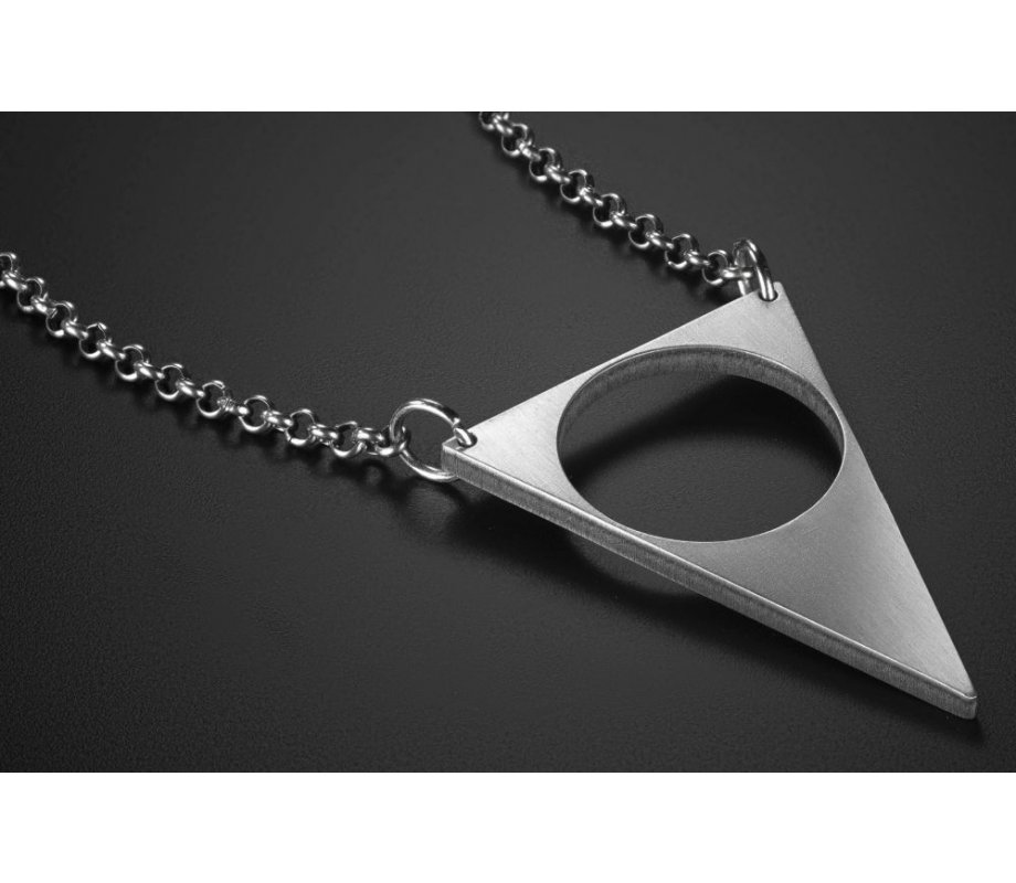 Man's Pendant Necklace Geometric Collection, Circle in Triangle - Adi Sidler