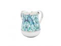 Metal Netilat Yadayim Wash Cup, Blue Abstract Design - Yair Emanuel