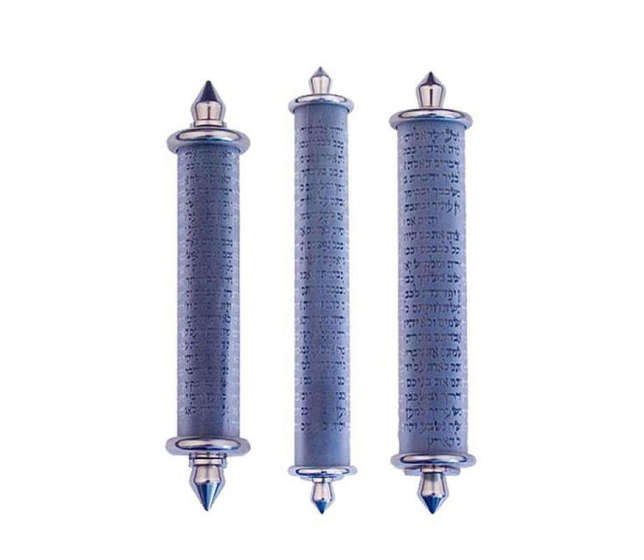 Mezuzah Case Shema Yisrael Etched on Tempered Glass in Various Lengths - Agayof