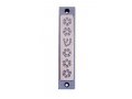 Mezuzah Case with Five Flowers and Shin in Light Colors, 4 Inches Height - Agayof