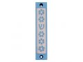 Mezuzah Case with Five Flowers and Shin in Light Colors, 4 Inches Height - Agayof