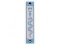 Mezuzah Case with Healing Snake Image in Light Colors at 4 Inches Height - Agayof