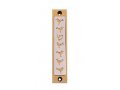 Mezuzah Case with Six Doves and Shin, In Light Colors, 4 Inches Height - Agayof