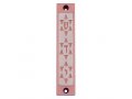 Mezuzah Case with Three Stars of David in Light Colors, 4 Inches Height - Agayof