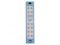 Mezuzah Case with Twelves Stars of David in Light Colors, 4 Inches Height - Agayof