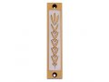 Mezuzah Case with Wheat Image in Light Colors at 4 Inches - Agayof